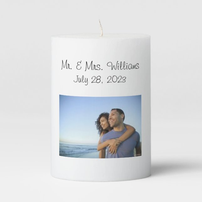 Personalized Pillar Candle (Front)