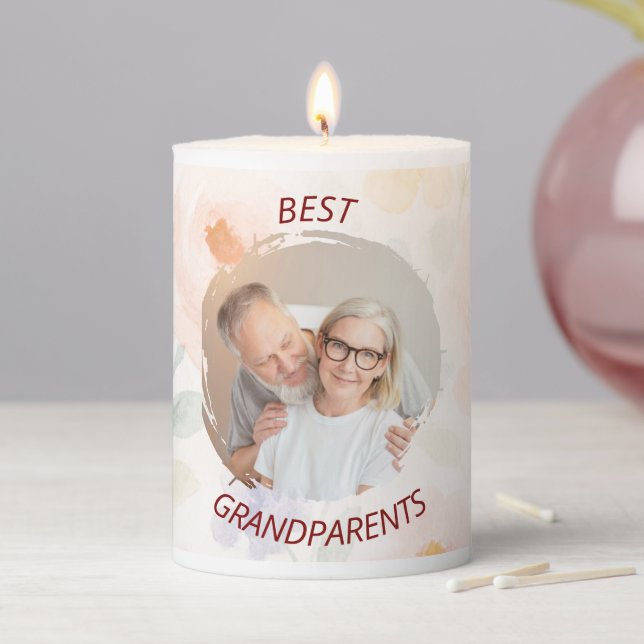 Personalized Pillar Candle | Best Grandparents (In Situ)