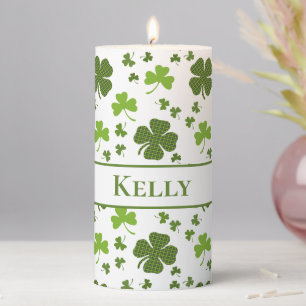 Personalized Pillar Candle   Irish Gift