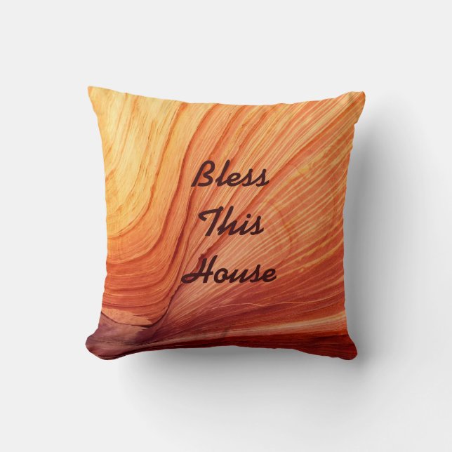 Personalized Pillow Bless This House Wedding Gift (Front)