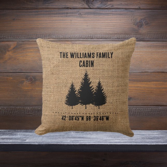 Personalized pillow cabin trees (Creator Uploaded)