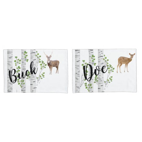 Personalized Pillow Cases Deer Doe Buck Woodland H