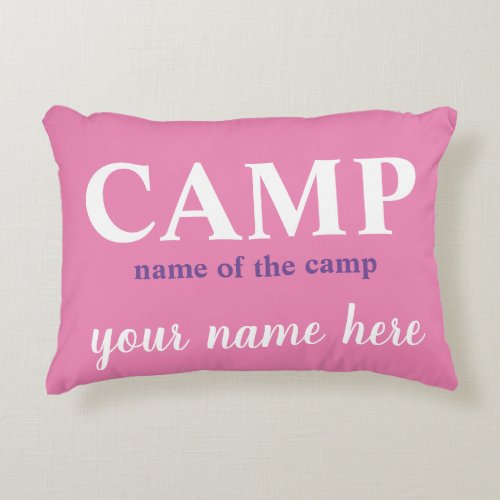 Personalized Pillow for Summer Camp