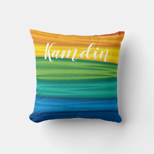 Personalized Pillow lgbtq rainbow flag lesbian gay (Front)