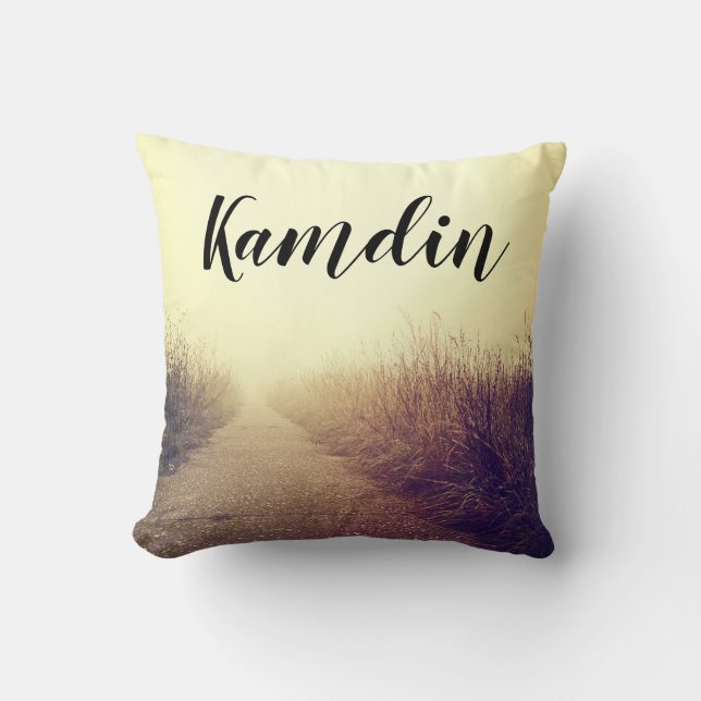 Personalized Pillow Sunrise Pathway Walkway Path S (Front)