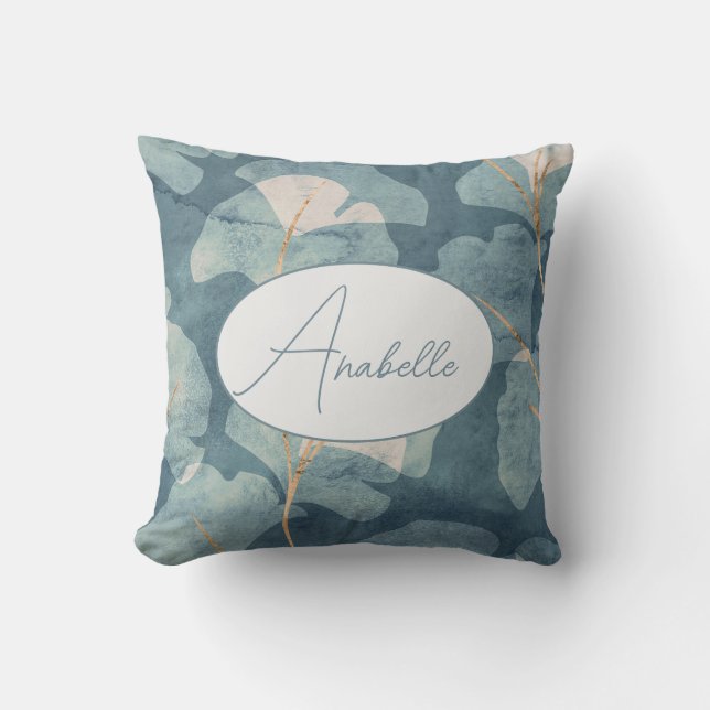 Personalized pillow watercolor print (Front)