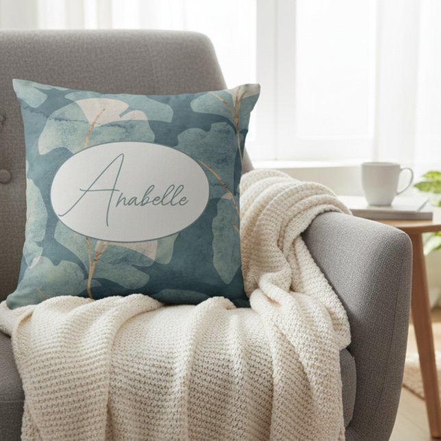 Personalized pillow watercolor print (Creator Uploaded)