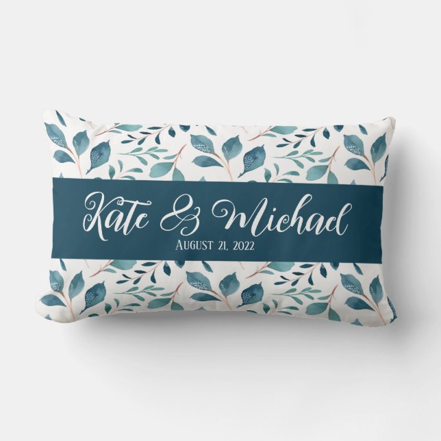 Personalized pillow with names and date (Front)