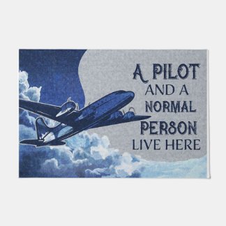 Personalized Pilot And Normal Person Customized  Doormat