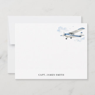 Personalized Pilot Aviation Note Card