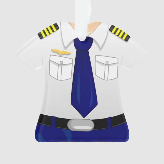 Personalized Pilot Copilot Christmas Ornament (Front)