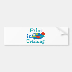 Personalized Pilot in Training Bumper Sticker