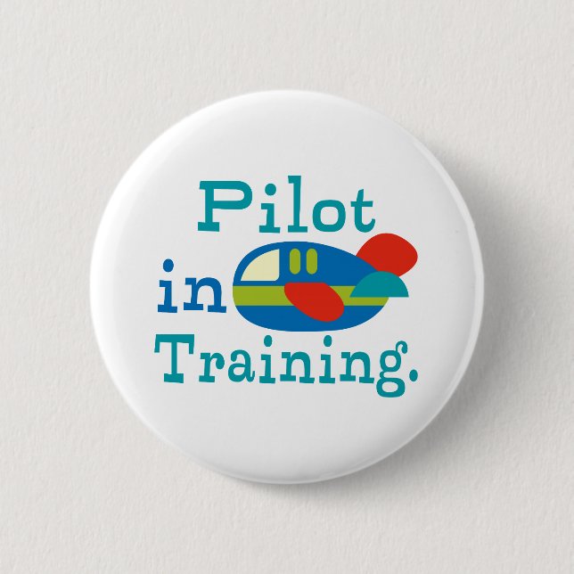 Personalized Pilot in Training Button (Front)