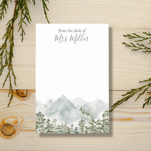 Personalized Pine Forest and Mountains Post-it Notes