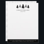 Personalized Pine Tree Themed Business  Letterhead<br><div class="desc">A classy pine tree themed design with your business details. Perfect for small and large corporate businesses. Professional and clean design.</div>