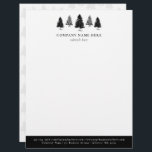 Personalized Pine Tree Themed Business  Letterhead<br><div class="desc">A classy pine tree themed design with your business details. Perfect for small and large corporate businesses. Professional and clean design.</div>