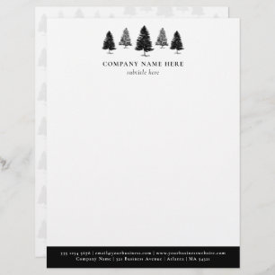 Personalized Pine Tree Themed Business Letterhead