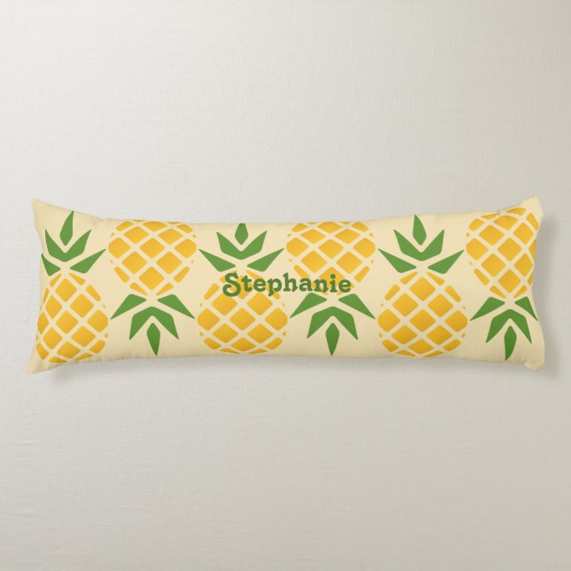 Personalized Pineapple Body Pillow (Front)