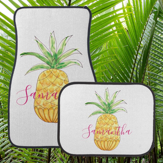 Personalized Pineapple Car Floor Mat (Creator Uploaded)