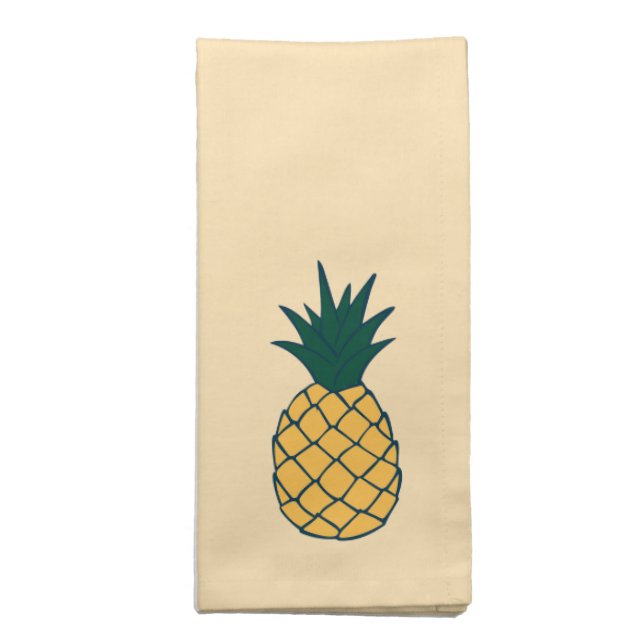 Personalized Pineapple (Cocktail & Dinner) Cloth Napkin (Folded)