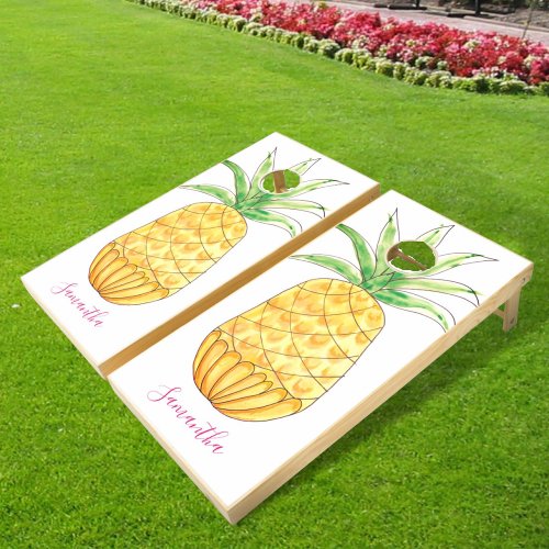Personalized Pineapple Cornhole Set