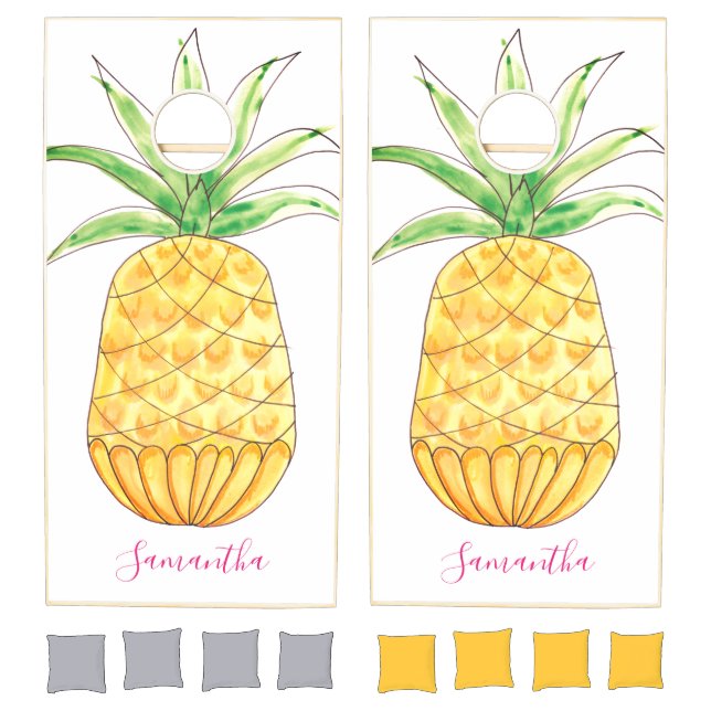 Personalized Pineapple Cornhole Set (Set)