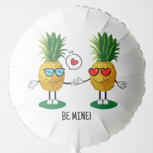 Personalized Pineapple Emoji Love Couple Balloon