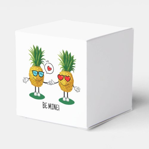 Personalized Pineapple Emoji Love Couple Favor Boxes