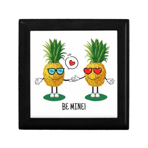 Personalized Pineapple Emoji Love Couple Gift Box