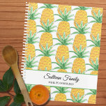 Personalized Pineapple Family Meal Planner<br><div class="desc">This unique Meal Planner features a watercolor pineapple pattern.
Easily customizable with your name and year.
Because we create our own artwork you won't find this exact image from other designers.
Original Watercolor © Michele Davies.</div>