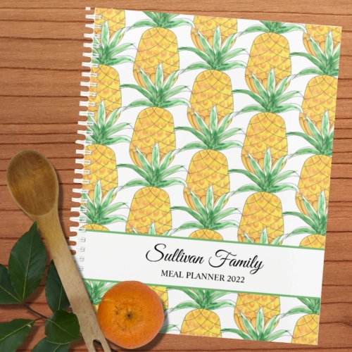 Personalized Pineapple Family Meal Planner