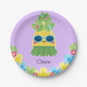 Personalized Pineapple Girls Ms Onederful First Pa Paper Plates