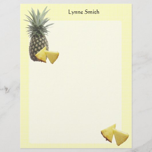 Personalized Pineapple Letterhead (Front)