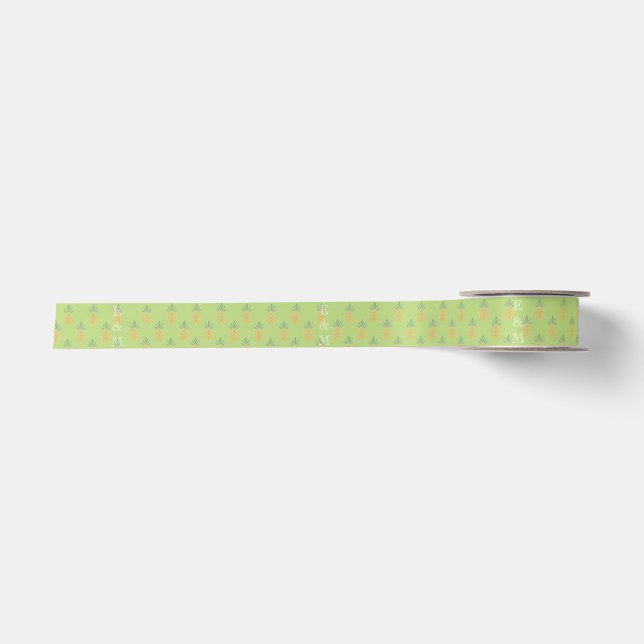 Personalized Pineapple Satin Ribbon (Front)
