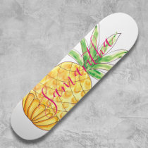 Personalized Pineapple Skateboard