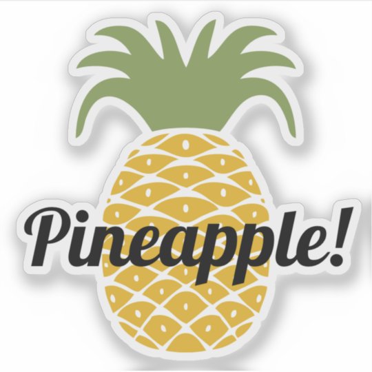Set of 12 Personalized Pineapple Stickers