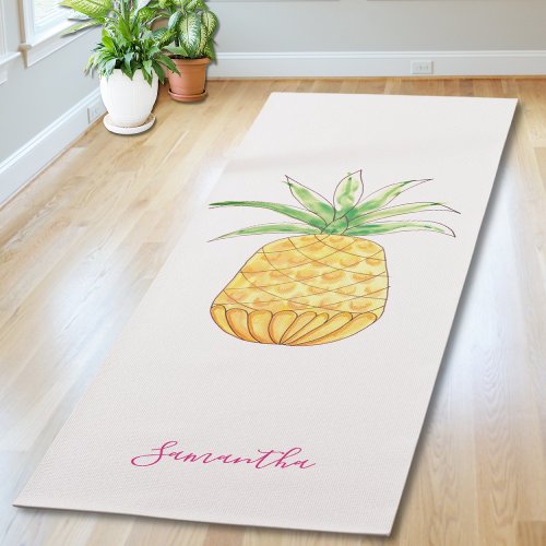 Personalized Pineapple Yoga Mat