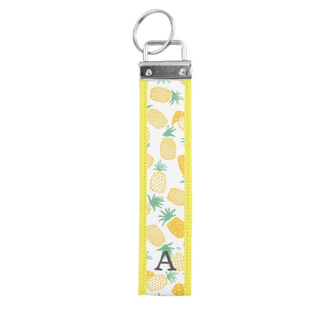 Personalized | Pineapples Wrist Keychain (Keys on Top)