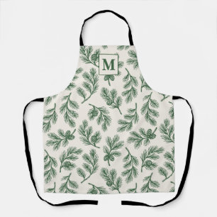 Personalized Pinecone Christmas Apron