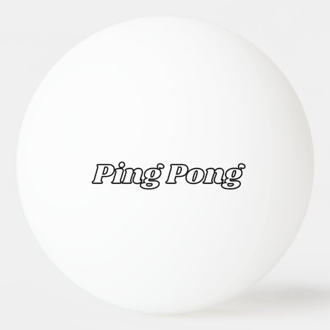 Personalized Ping Pong Ball with Custom Text (Front)