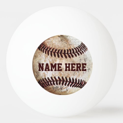 Personalized Ping Pong Balls for Baseball Lovers