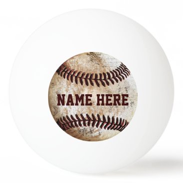 Personalized Ping Pong Balls for Baseball Lovers
