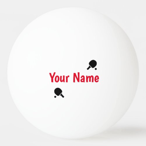 Personalized ping pong balls for table tennis game