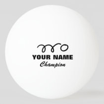 Personalized ping pong balls for table tennis game