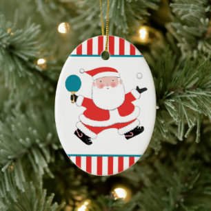 Personalized Ping Pong Ceramic Ornament