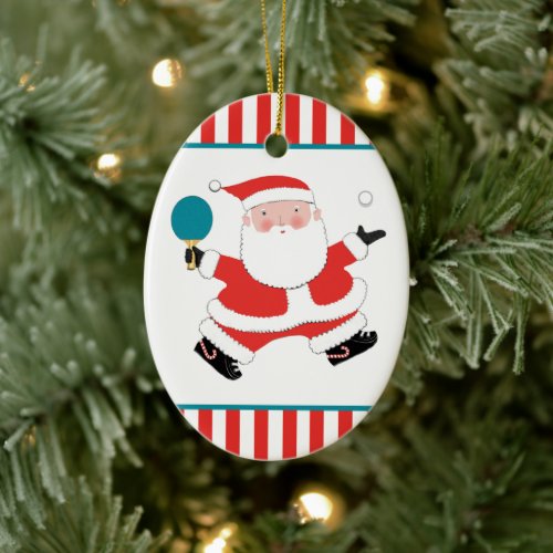 Personalized Ping Pong Ceramic Ornament