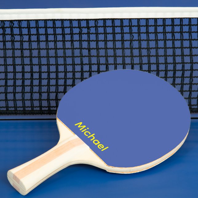 Personalized Ping Pong Paddle - Blue Monogram Gift (Insitu)
