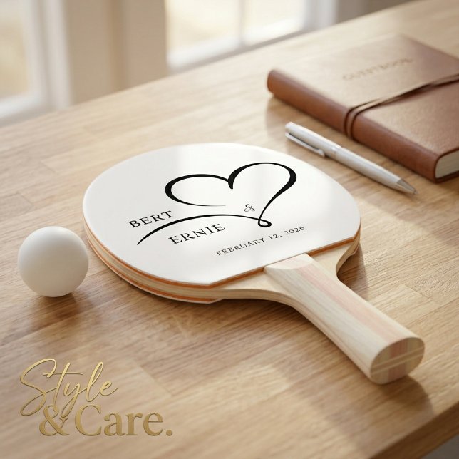 Personalized Ping Pong Paddle Wedding Custom Text  (Personalized Ping Pong Paddle Wedding Custom Text)