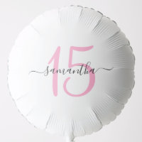 Personalized Pink 15th Birthday
