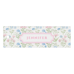Personalized Pink and Blue Grandmillennial Floral Ruler